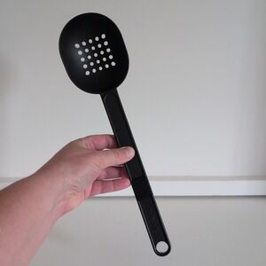 T-FAL Slotted Spoon Scoop Draining Cooking Black Nylon Sturdy Made In Canada